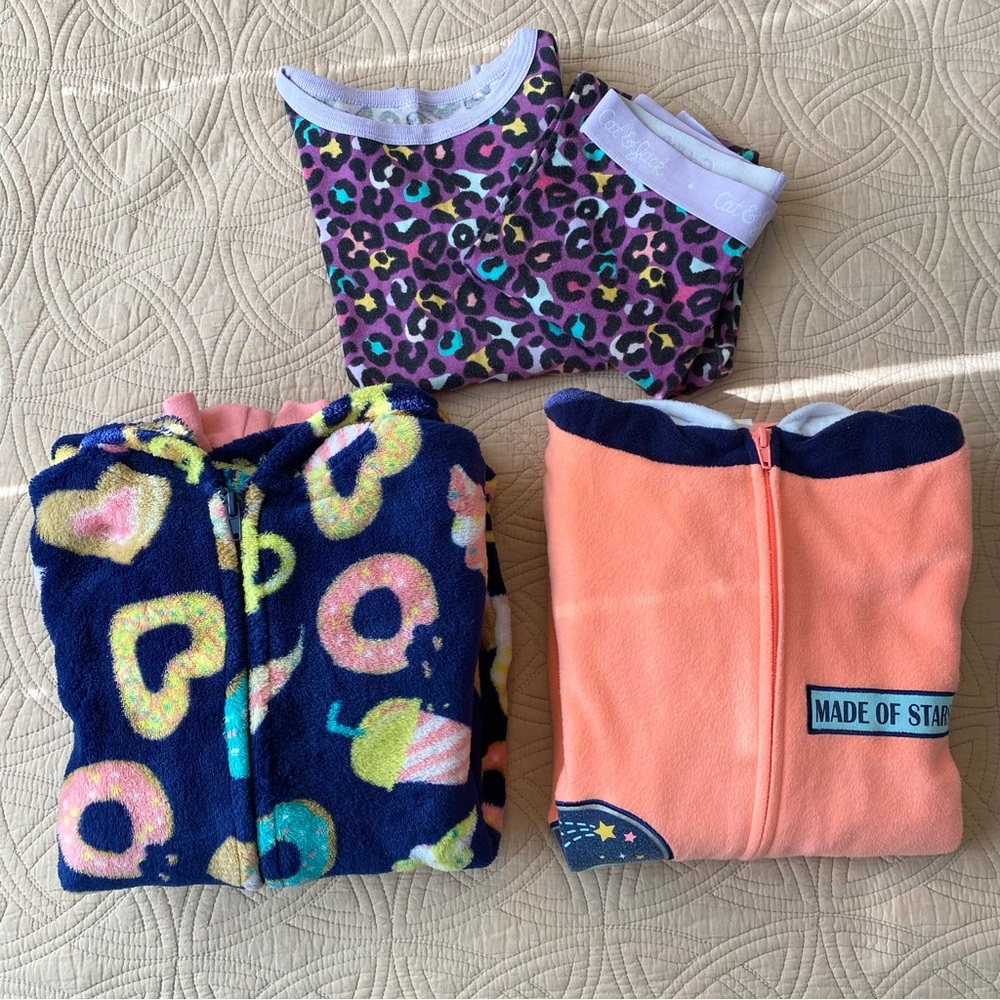 Three Sets Cat & Jack Pajamas - Size S (6/6X)